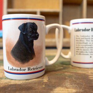 2 Vintage Labrador Retriever Collector Coffee Mugs, Duck Dog, Duck Hunting